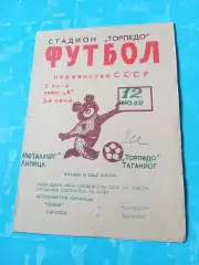 Металлург Липецк - Торпедо Таганрог. 12 июля 1980 год