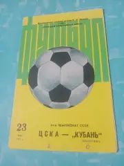 ЦСКА - Кубань Краснодар. 23 мая 1981 год
