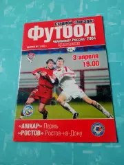Амкар Пермь - ФК Ростов. 3 апреля 2004 год