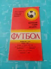 Металлург Запорожье - Памир Душанбе.17 апреля 1984 год