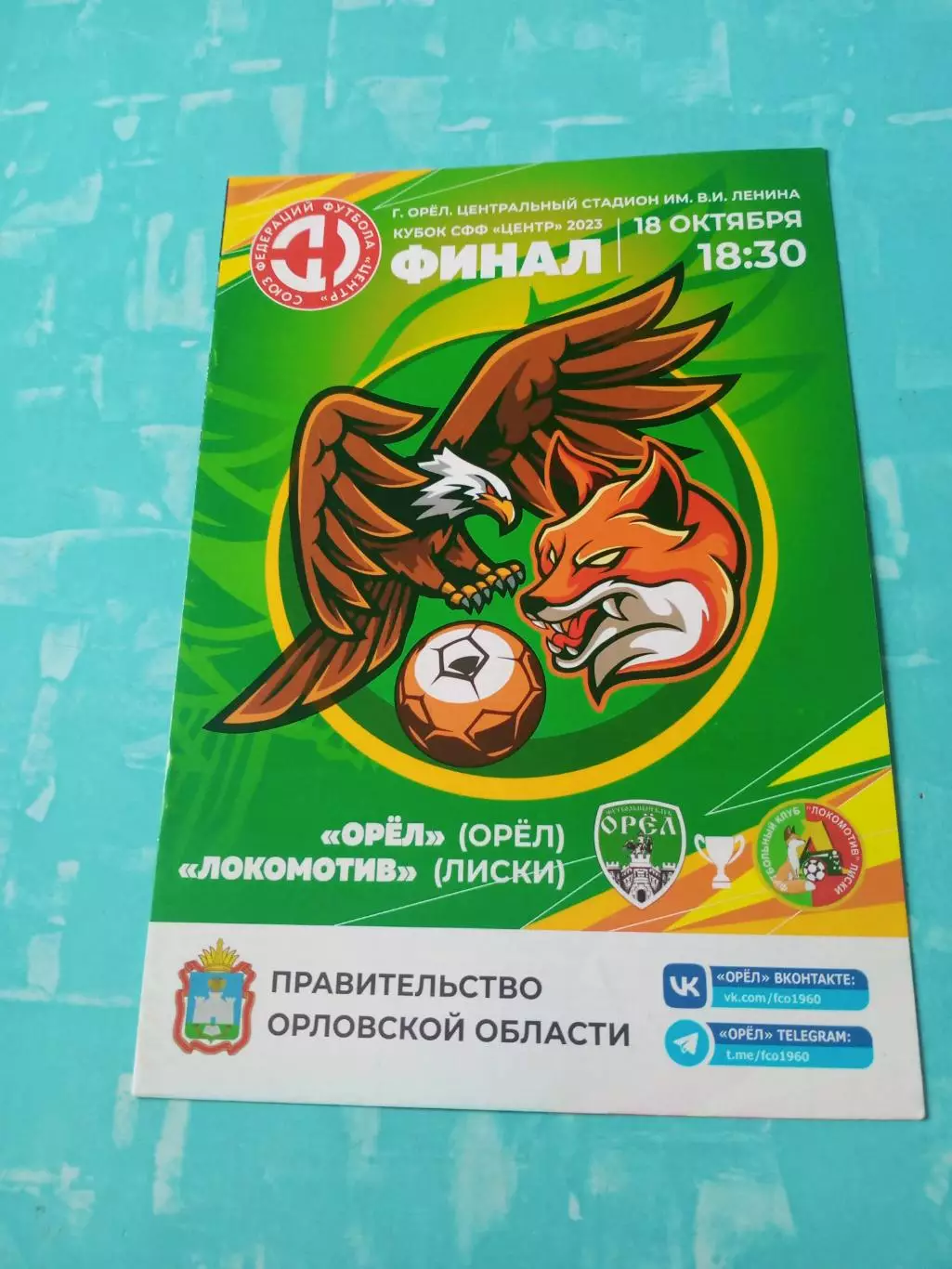 Финал. ФК Орёл - Локомотив Лиски. 18 октября 2023 год
