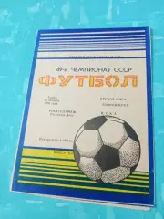 Ростсельмаш - ЦСКА. 27 августа 1986 год