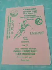 Химик Орехово-Зуево - ТЕКС Ивантеевка. 11 сентября 2002 год