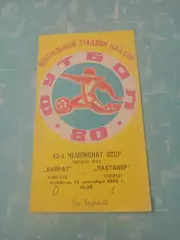 Кайрат Алма-Ата - Пахтакор Ташкент. 13 сентября 1980 год