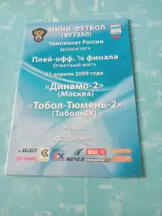 Плей-офф. Динамо Москва-2 - Тобол-Тюмень-2. 21 апреля 2009 год