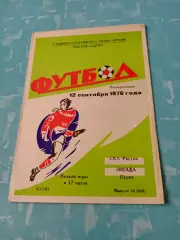 СКА Ростов - Звезда Пермь. 12 сентября 1976 год