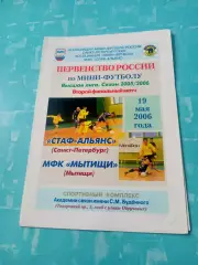Финал. СТАФ-Альянс СПб - МФК Мытищи. 19 мая 2006 год