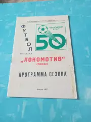 ФК Локомотив Москва. 1987 год
