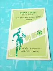 Кубок СССР. Искра Смоленск - Динамо Минск. 10 мая 1985 год