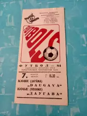 Даугава Рига - Кобе Япония. 7 августа 1984 год