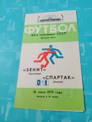 Зенит Ленинград - Спартак Москва. 18 июня 1979 год