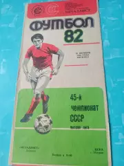 Металлист Харьков - ЦСКА. 15 октября 1982 год