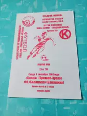 Химик Орехово-Зуево - ФК Балашиха. 4 сентября 2002 год