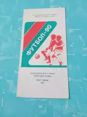 ФК Томь, 1990 год, 1 круг