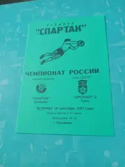 Спартак Луховицы - Арсенал-2 Тула. 18 сентября 2001 год