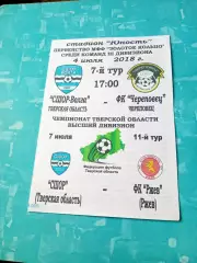 СШОР-Волга Тверская обл - ФК Череповец. 4 июля 2018 год +см.орисание