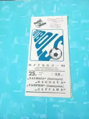 Даугава Рига - Таврия Симферополь. 25 мая 1984 год