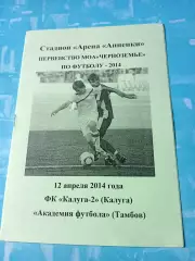 ФК Калуга-2 - Академия футбола Тамбов. 12 апреля 2014 год