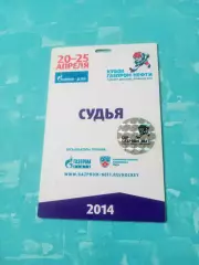 Аккредитация - судья. Кубок Газпром-нефти. 2014 год