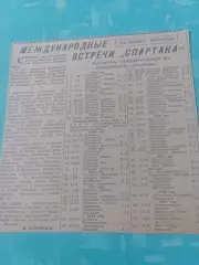 Футбол (1936 - 1957). Международные матчи Спартака