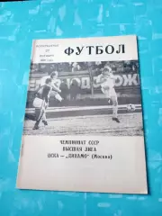 ЦСКА - Динамо Москва. 27 октября 1991 год