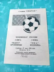 Фабус Бронницы - Ока Коломна. 25 мая 1996 год