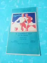 Заря Ворошиловград - Звезда Джизак. 2 мая 1982 год