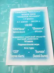 Кубок МФФ Золотое кольцо. СШОР Тверская обл - Шинник-М Ярос.обл - 2018 год