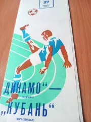 Динамо Москва - Кубань Краснодар. 27 сентября 1980 год