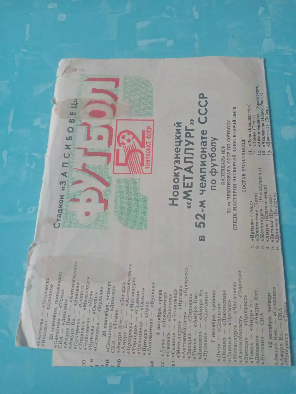 ФК Металлург Новокузнецк. 1989 год