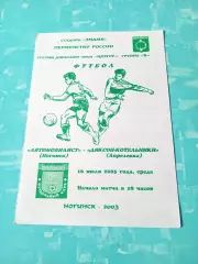 Автомобилист Ногинск - Диксон-Котельники Апрелевка. 16 июля 2003 год