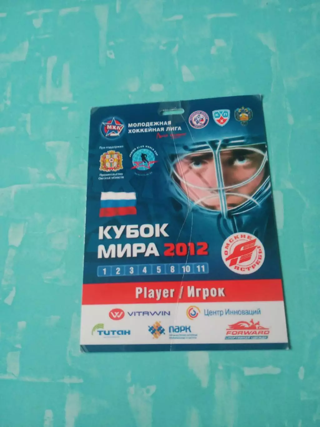 Кубок мира. 2012 год. Аккредитация - игрок