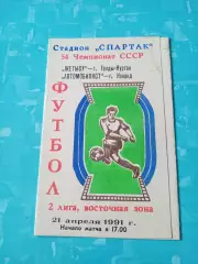 Жетысу Талды-Курган - Автомобилист Коканд. 21 апреля 1991 год