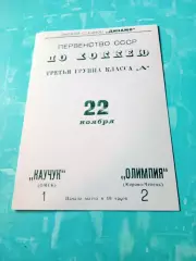 Каучук Омск - Олимпия Кирово-Чепецк. 22 ноября 1967 год