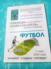 Торпедо Таганрог - Кавказкабель Прохладный. 11 мая 2004 год