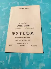 Рубин Казань - Сталь Чебоксары. 4 сентября 1983 год