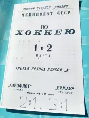 Аэрофлот Омск - Ермак Ангарск. 1 и 2марта 1967 год