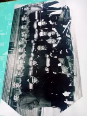 Фото, большой формат А4. Хоккей с мячом. Омская Юность. 1974 год