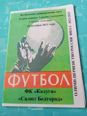 ФК Калуга - Салют Белгород. 10 октября 2021 год