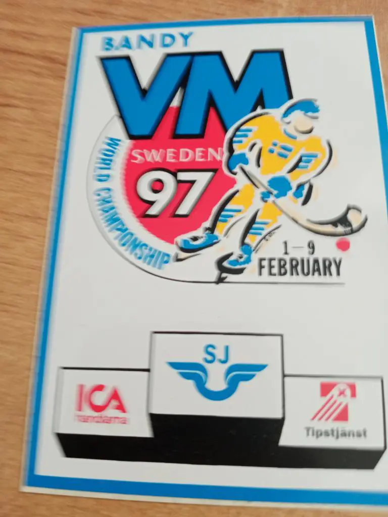 наклейка ЧМ-97 по хоккею с мячом