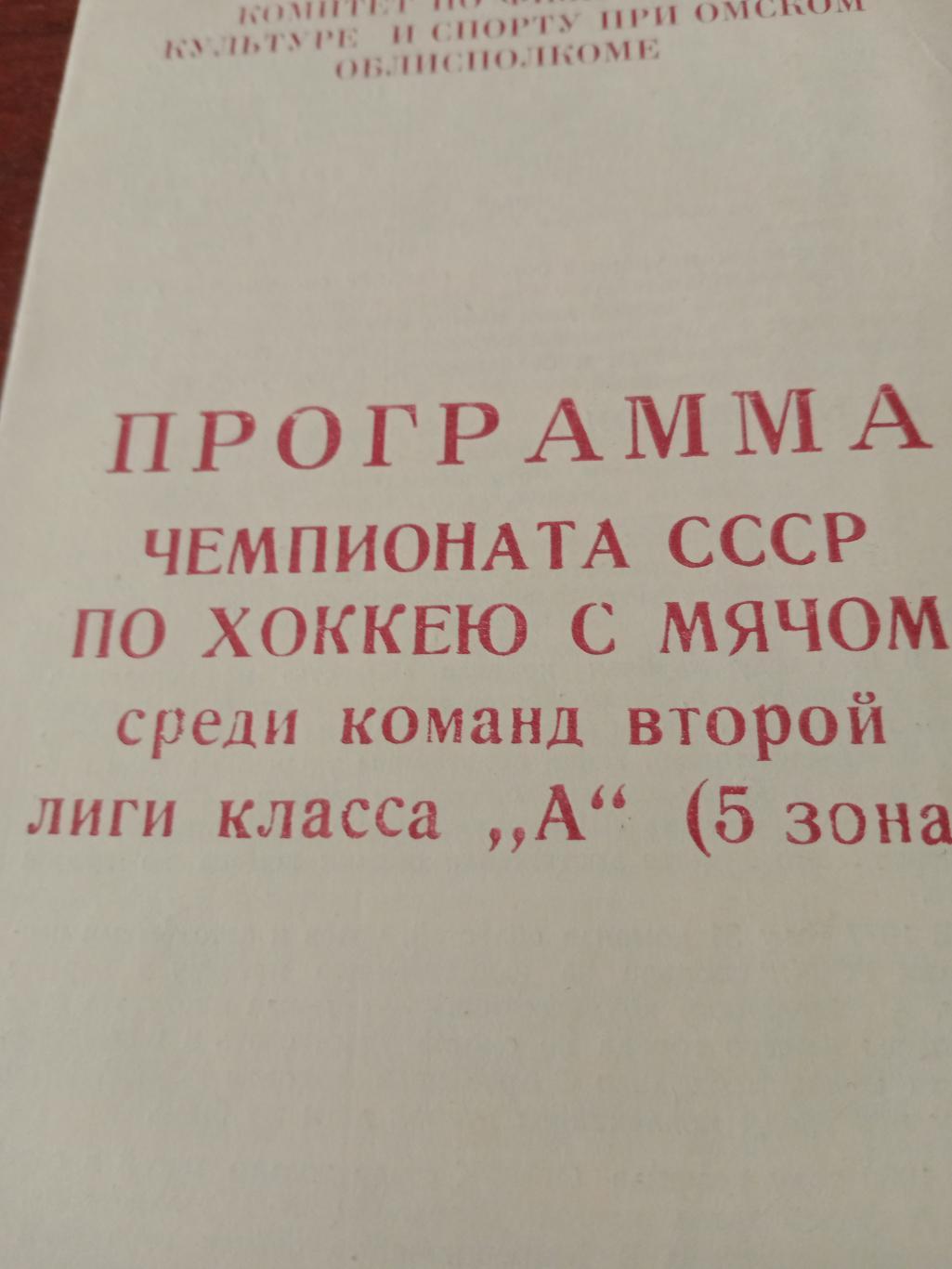 Зональный турнир. Вторая лига. Омск. 1985 год
