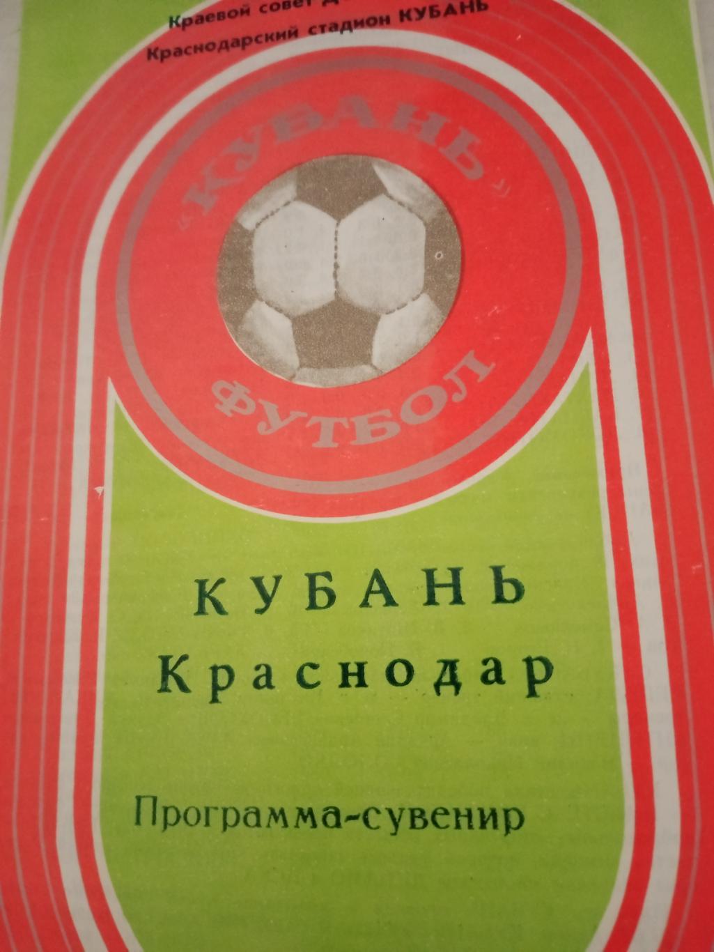 Футбол. Кубань Краснодар - 1981 год