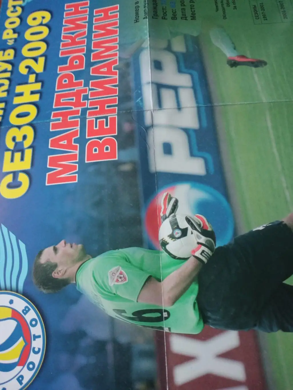 Постер. Вениамин Мандрыкин. ФК Ростов