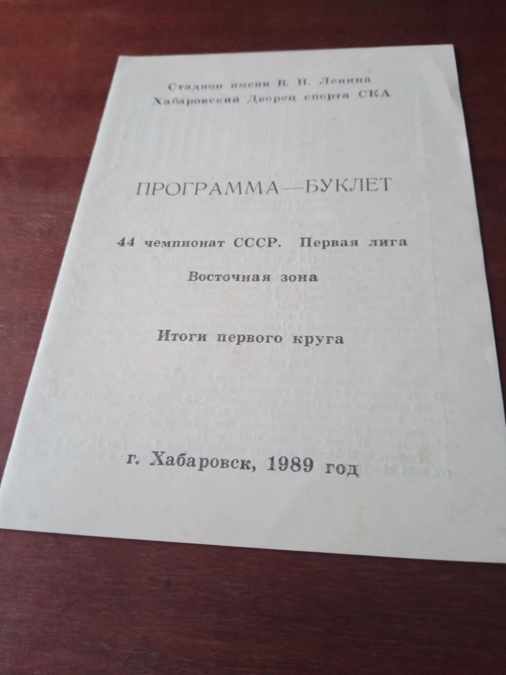 Хоккей. Хабаровск. 1989 год. Итоги первого круга