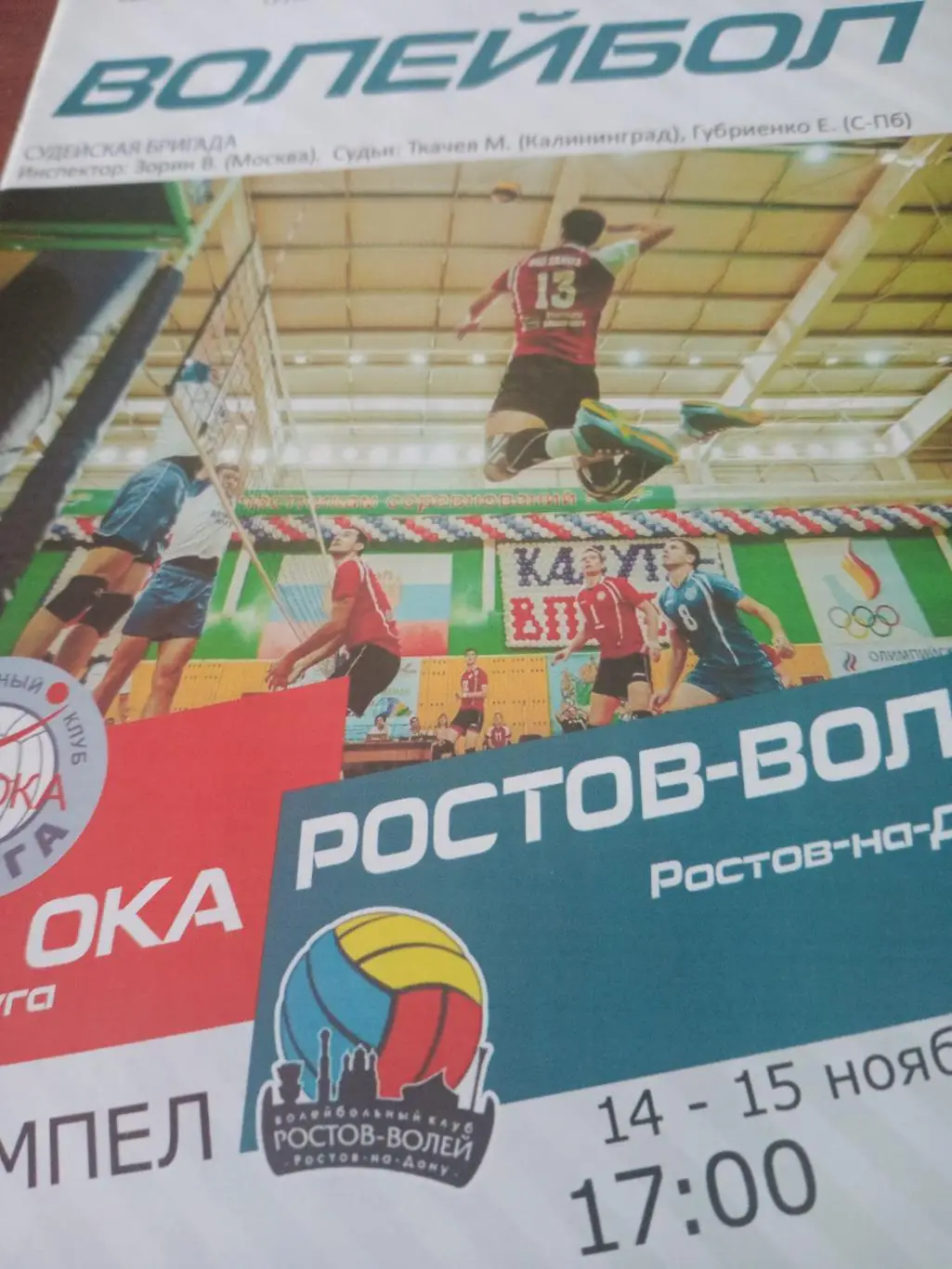 Ока Калуга - Ростов-Волей. 14 и 15 ноября 2015 год