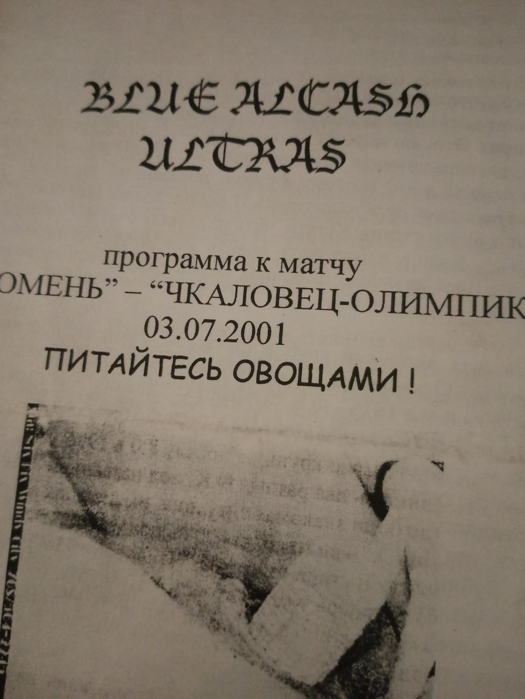 Тюмень - Чкаловец-Олимпик Новосибирск. 3 июля 2001 год