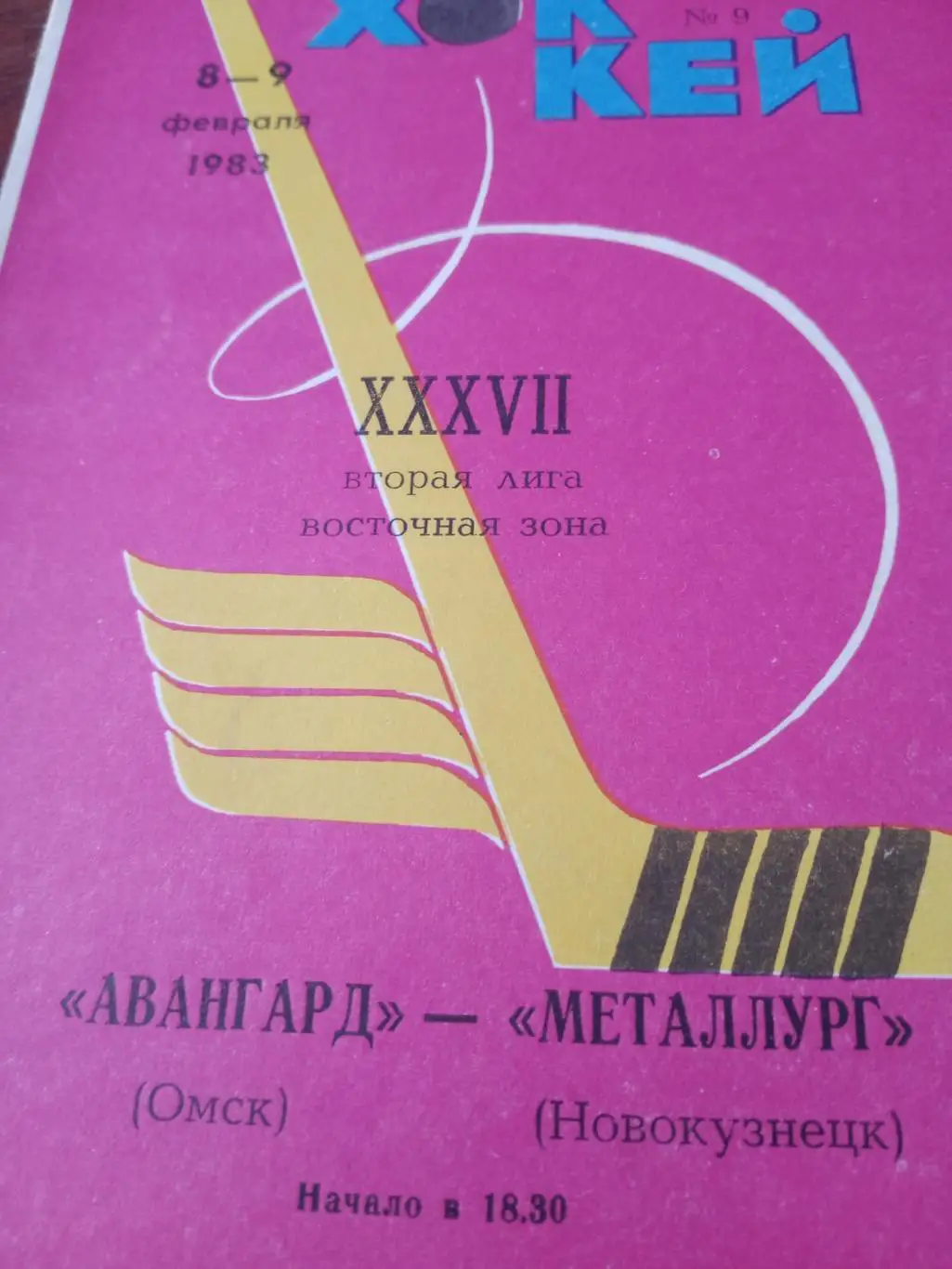 Авангард Омск - Металлург Новокузнецк. 8 и 9 февраля 1983 год