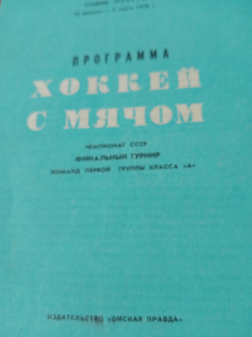 Финальный турнир. За выход в высшую лигу. Омск. 1976 год