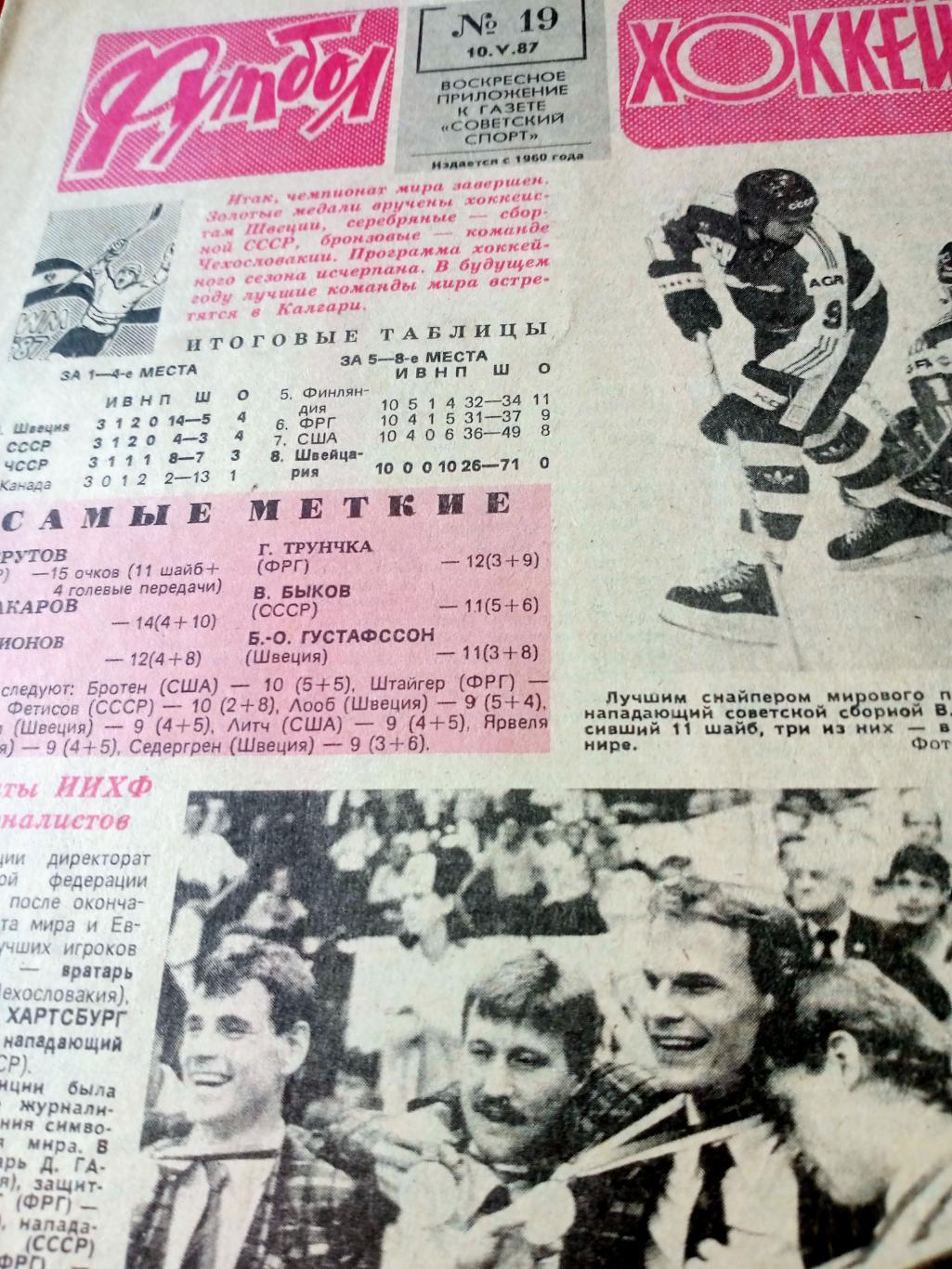Футбол-Хоккей. 1987 год, № 19