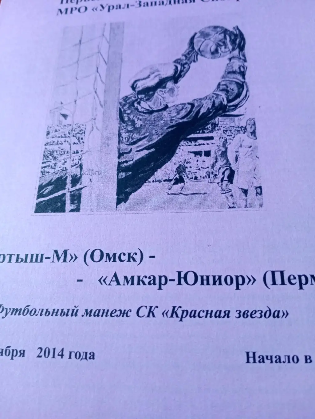 Иртыш-М Омск - Амкар-Юниор Пермь. 18 октября 2014 год